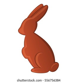 Chocolate easter bunny icon. Cartoon illustration of chocolate easter bunny vector icon for web
