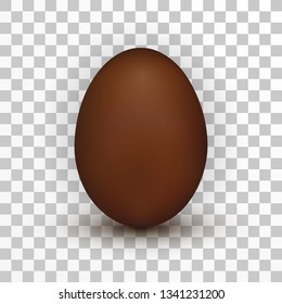 Chocolate Easter Egg. Element of Easter decoration and celebration. Vector illustration isolated on transparent background