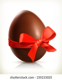 Chocolate Easter Egg, Vector Icon