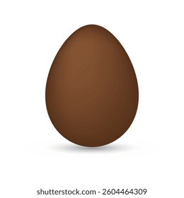 Chocolate easter egg vector illustration.