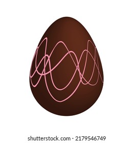 Chocolate Easter eggs. Vector illustration.
