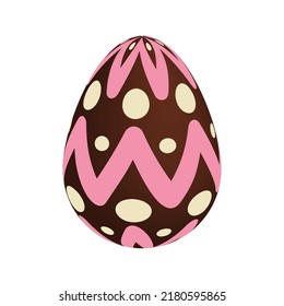 Chocolate Easter Eggs. Vector Illustration.