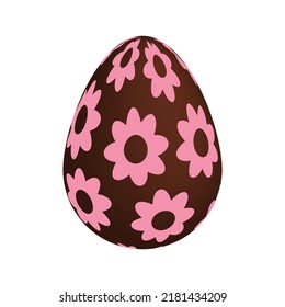 Chocolate Easter eggs. Vector illustration.