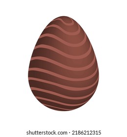 Chocolate Easter eggs. Vector illustration.