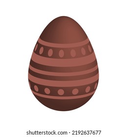 Chocolate Easter eggs. Vector illustration.