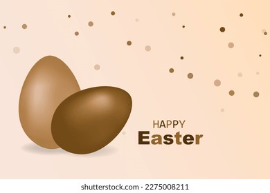 Huevos de pascua de chocolate.ilustración vectorial de vacaciones