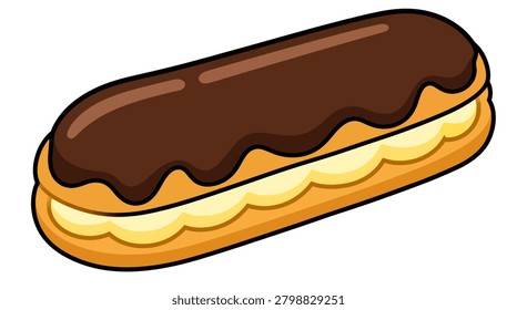 A chocolate eclair pastry dessert cake