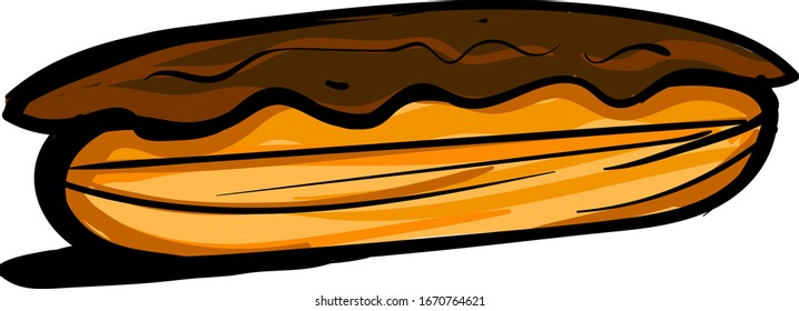 Decolario de chocolate, ilustración, vector sobre fondo blanco.