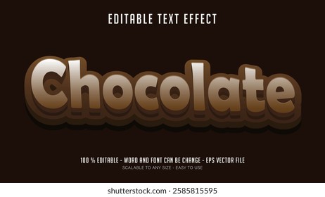 chocolate editable text effect, chocolate editable 3d text