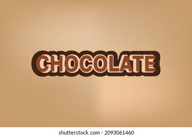 chocolate effect vector art text design