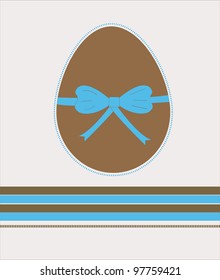 Chocolate egg with bow
