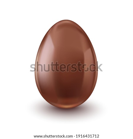 Chocolate egg, child's surprise for Easter and holidays, broken.