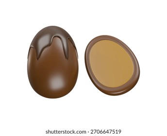 Schokolade Ei Symbol 3d Illustration Render