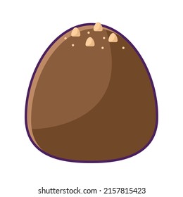 chocolate egg illustration over white