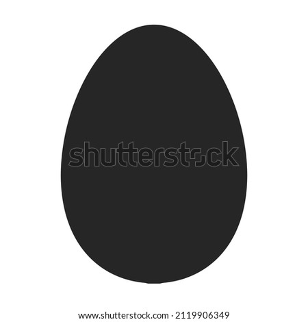 Chocolate egg vector icon. Black vector icon isolated on white background chocolate egg.