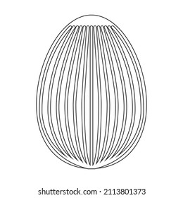 Chocolate egg vector icon. Outline vector icon isolated on white background chocolate egg.