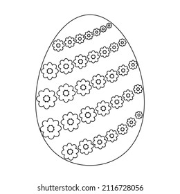 Chocolate egg vector icon. Outline vector icon isolated on white background chocolate egg.