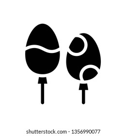 Chocolate egg vector illustration, Easter solid design icon