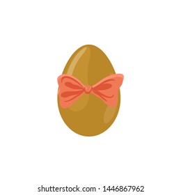 chocolate egg, vector illustration isolated on white background