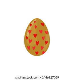 chocolate egg, vector illustration isolated on white background