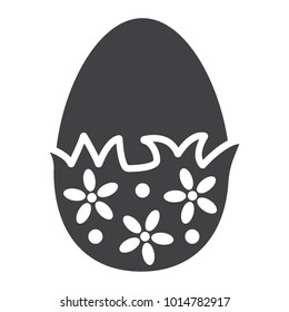 Chocolate egg with wrapper glyph icon, easter and holiday, sweet sign vector graphics, a solid pattern on a white background, eps 10.