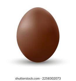 Chocolate egg.Tasty sweet chocolate egg.Vector Illustration