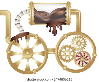 Chocolate factory elements of mechanisms and candies 16