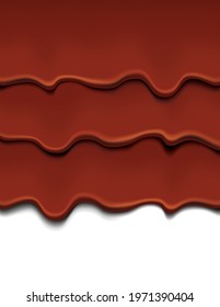 Chocolate falling drops. Cocoa splashing vector background. Liquid chocolate syrup. Vector illustration isolated on white background. 