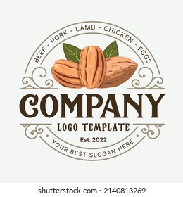 chocolate farm logo template design