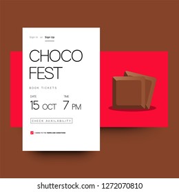 Chocolate Fest Event App Design for Smart Phones