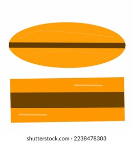 Chocolate filled bread on a white background