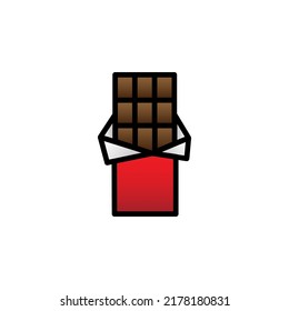 Chocolate With Filled Line Vector Illustration