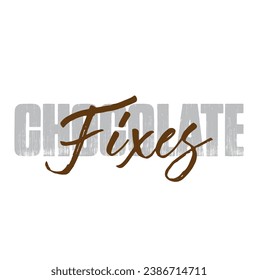 chocolate fixes text on white background.