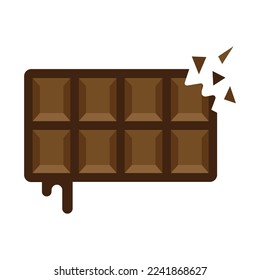 chocolate flat color food icon
