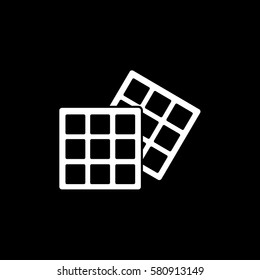 Chocolate Flat Icon On Black Background