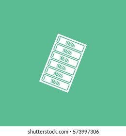 Chocolate Flat Icon On Green Background