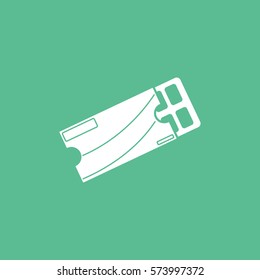 Chocolate Flat Icon On Green Background