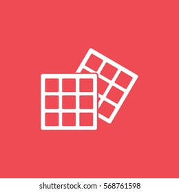 Chocolate Flat Icon On Red Background