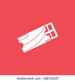 Chocolate Flat Icon On Red Background