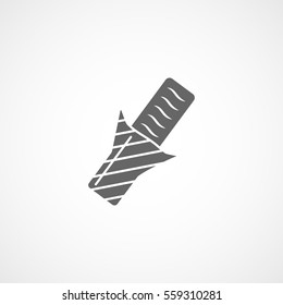Chocolate Flat Icon On White Background