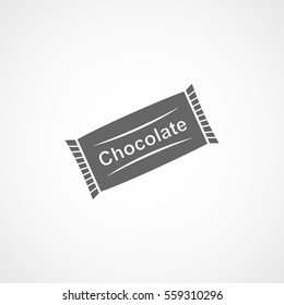 Chocolate Flat Icon On White Background