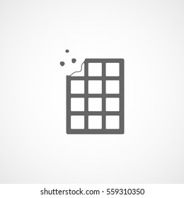 Chocolate Flat Icon On White Background
