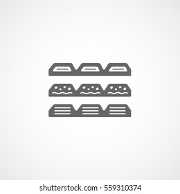 Chocolate Flat Icon On White Background