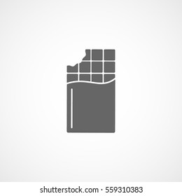 Chocolate Flat Icon On White Background