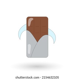 Chocolate flat icon. Vector illustration icon for mobile, web and menu design. Sweet concept.