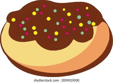 chocolate flavor dessert donut icon