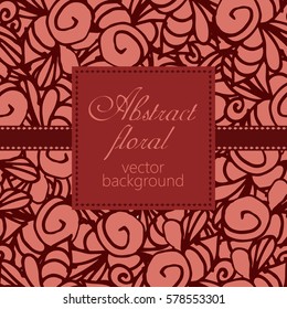 chocolate floral texture vector seamless background in vintage style