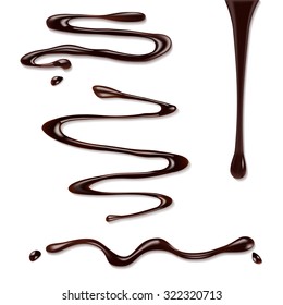 Chocolate flow. Vector Illustration