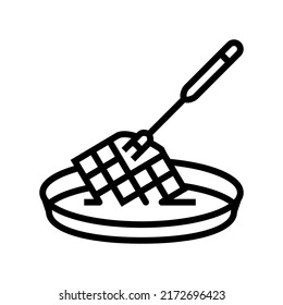 chocolate fondue maker line icon vector. chocolate fondue maker sign. isolated contour symbol black illustration