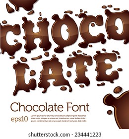 Chocolate font on white background